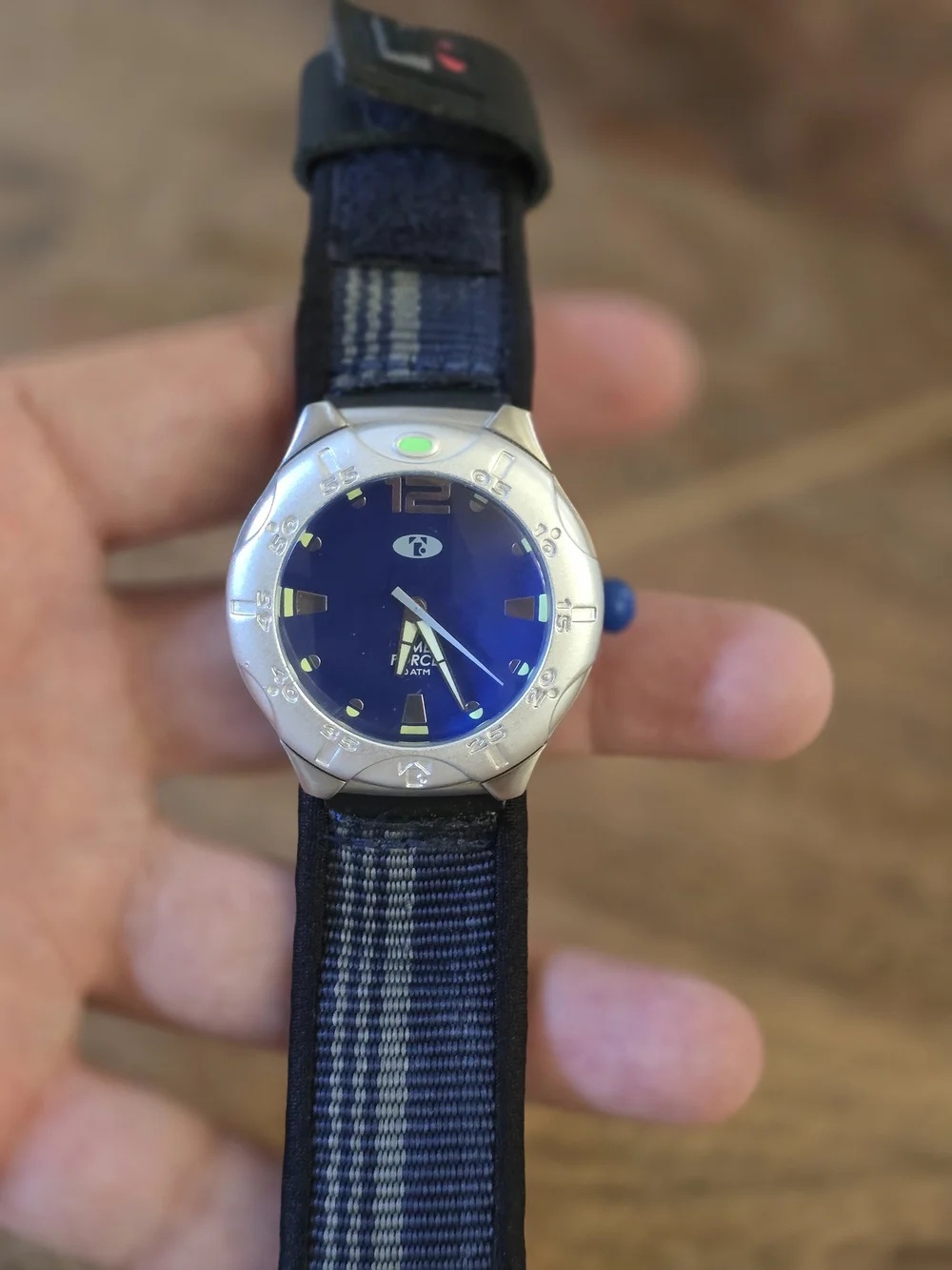 Blue Dial Sport Watch with Nylon Strap Time Force
